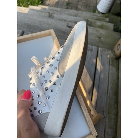 Bohemian  Women's Lace-Up Sneakers White With Studs Size EU37 - Picture 12 of 16